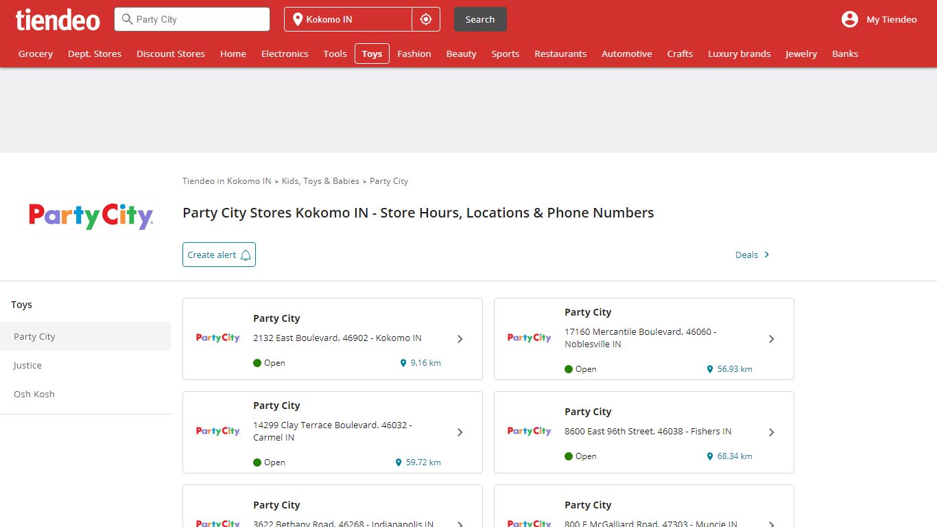 Party City Stores in Kokomo IN | Store Hours & Locations