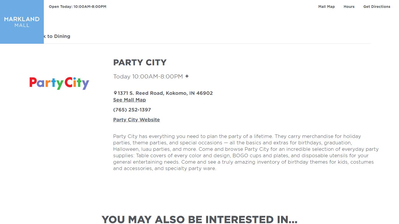 Party City - Markland Mall